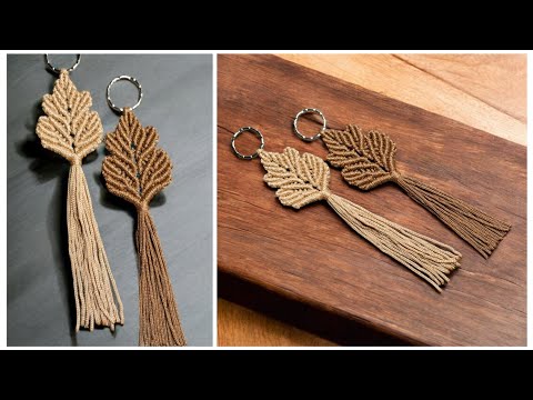 Видео: Leaf macrame DIY macrame keychain Leaf keychainЛистик #macrame #keychain #leafmacrame #diy #handmade