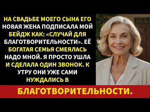 Видео: Я пришла на свадьбу сына как мать-одиночка, но на моей табличке было написано «Благотворительное...