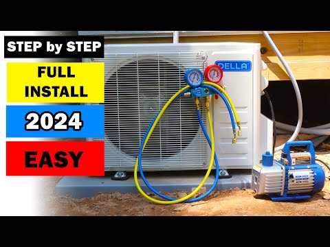 Видео: Установка кондиционера Della Mini Split: шаг за шагом, 2024 | Полная установка