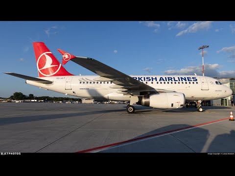 Видео: В Стамбул (IST) на маленьком Airbus 319-100 из Тивата (TIV). Рейс номер ТК1098 | Turhish Airlines