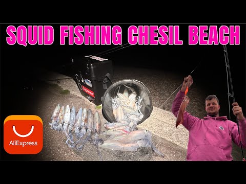 Видео: КАК ПОЛОВИТЬ КАЛЬМАРА НА ПЛЯЖЕ ЧЕСИЛ | Ловля кальмаров в Великобритании