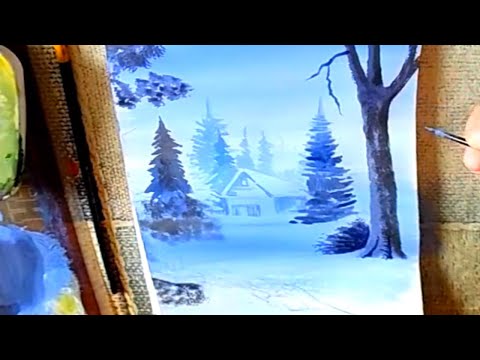 Видео: Как нарисовать зимний пейзаж гуашью/Эффектный подмалевок