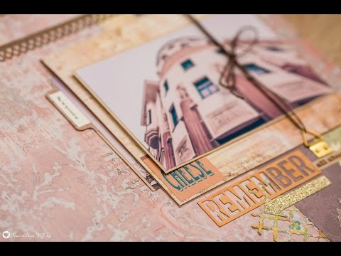 Видео: Скрапбукинг: Мастер-класс. Создание разворота на 14 фотографий. Часть 2