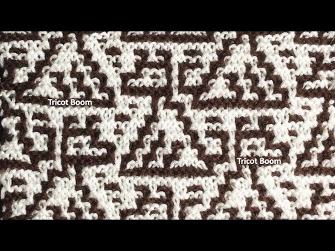 Видео: Kniting Pattern "Dog" for children's fabric. Узор "Собачка" для детских изделий. Мозаика спицами.