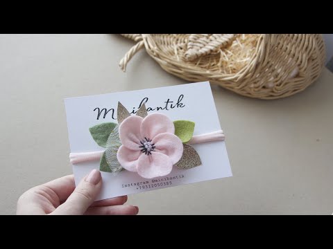 Видео: Цветы из фетра. На заколочке или повязке. Сделай сам! Hand made, how to felt flowers diy.