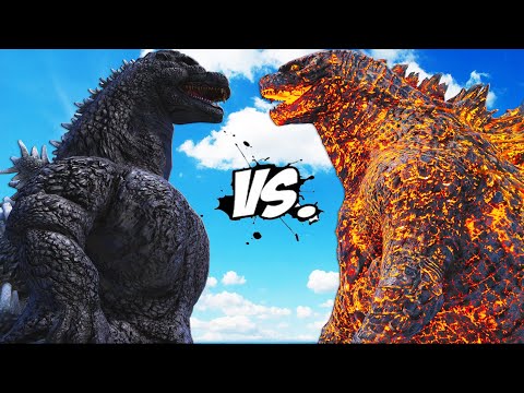 Видео: ядерная годзилла против годзиллы 1975 - битва монстров