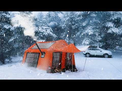 Видео: ТЕПЛАЯ ПАЛАТКА ДЛЯ КЕМПИНГА В МЕТЕЛЬ