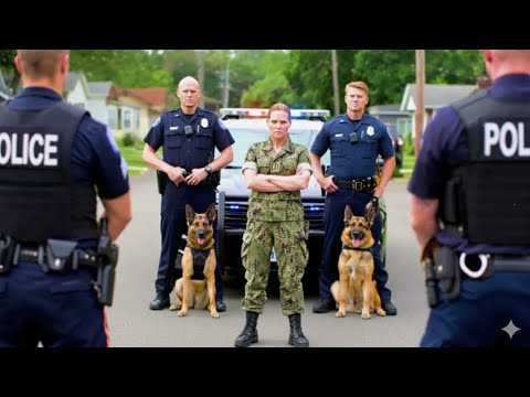 Видео: "'Полицейские ОКРУЖИЛИ Девушку В Форме - Они ЗАМЕРЛИ В Шоке, Когда Их Собаки Перестали Слушаться,,