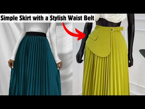 Видео: Как раскроить и сшить простую юбку со съемным стильным поясом