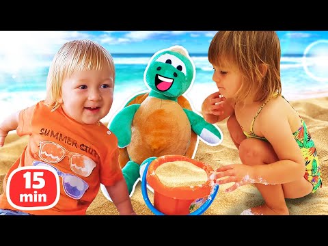 Видео: Игры для детей на пляже и в ванне с пеной 🌴🌊 Развивающие видео для самых маленьких Привет, Бьянка!