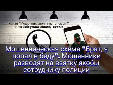 Видео: Мошенническая схема "Брат, я попал в беду". Мошенники разводят на взятку якобы сотруднику полиции