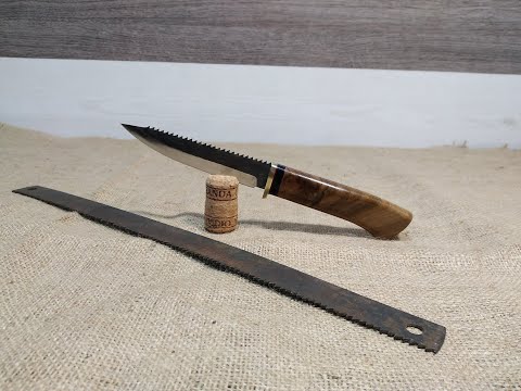 Видео: НОЖ ИЗ МЕХПИЛЫ С ПИЛОЙ "ЩУКА" FURNITURE KNIFE WITH PIKE SAW