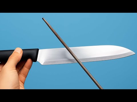 Видео: Секрет заточки ножей как бритвы — всего с помощью одного сварочного прутка!