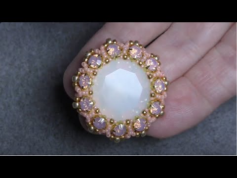 Видео: Tutorial: Universal Bezel for 27 mm Crystal. Универсальное оплетение кристалла 27 мм.