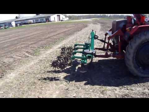 Видео: Между рядная обработка чеснока  ежами .