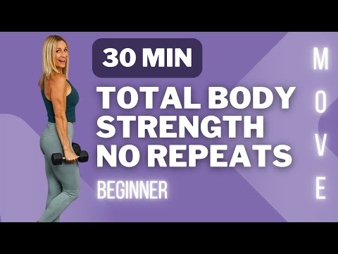 Видео: 30-минутная тренировка для начинающих без повторений | Силовая тренировка всего тела | Силовые тр...