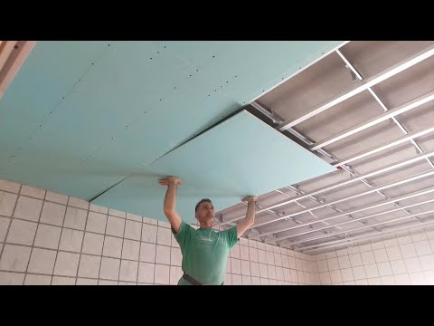 Видео: Простой способ сделать подвесной потолок из гипсокартона, шаг за шагом.
