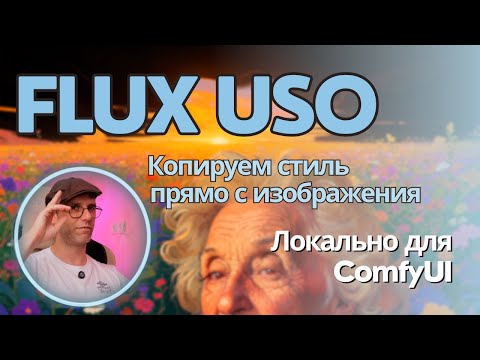Видео: Flux USO - переносим стиль с одного изображения на другое. Бесплатно, локально в ComfyUI.