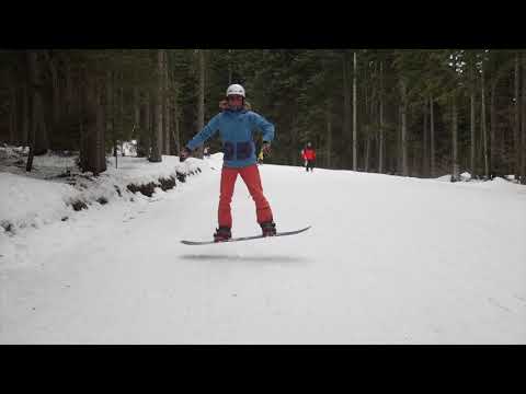 Видео: Frontside 180 със сноуборд