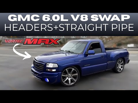 Видео: 2004 GMC Sierra 6.0L SWAP V8 с коллекторами и прямой трубой!