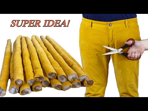 Видео: РАЗРЕЗАЛА СТАРЫЕ ВЕЛЬВЕТОВЫЕ БРЮКИ И СДЕЛАЛА ШЕДЕВР! Новая вещь по нулевой стоимости!