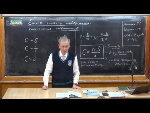 Видео: Урок 238. Емкость плоского конденсатора. Классификация конденсаторов