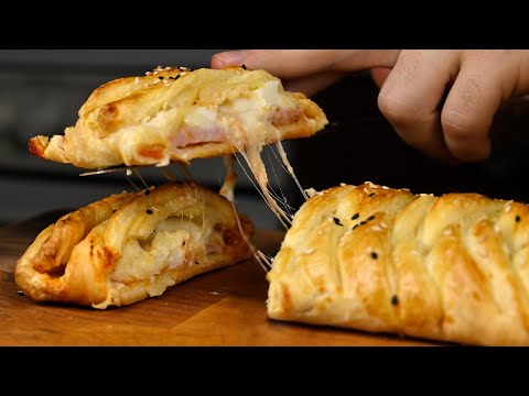 Видео: Быстрый пирог Пицца на слоеном тесте! Pizza pie recipe