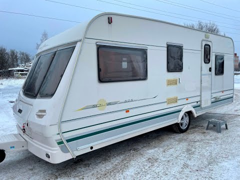 Видео: Обзор многоместного прицепа-дачи,автодома,каравана,дома на колёсах Lunar Solar 2000 года 5 мест