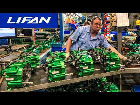 Видео: Конвейерная сборка двигателей "Лифан". Подробный обзор всех этапов на линии. Проверка, настройка...