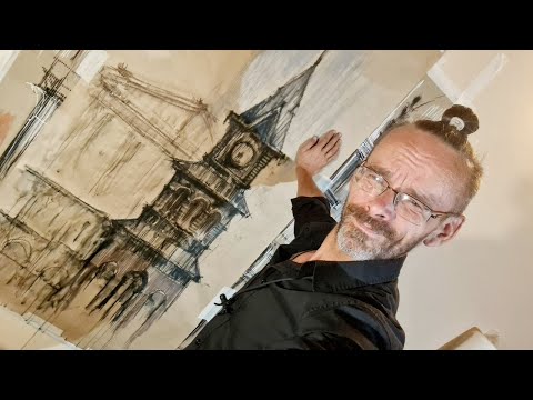 Видео: Нашел как совмещать графику и кисть - соус - быстро рисовать и мощно выглядит. Эдуард Кичигин.