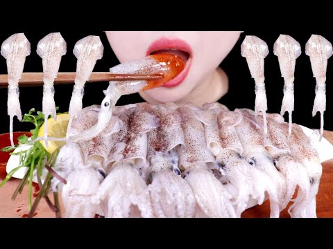 Видео: АСМР ЕДА сырая малыша осьминога Звук еды