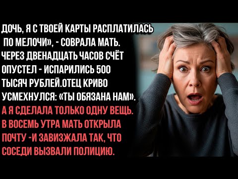 Видео: Мама сказала, что расплатилась моей картой… а утром я узнала, КУДА УШЛИ 500 тысяч