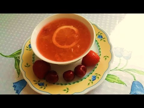 Видео: Кисель из ревеня  вишни и клубники