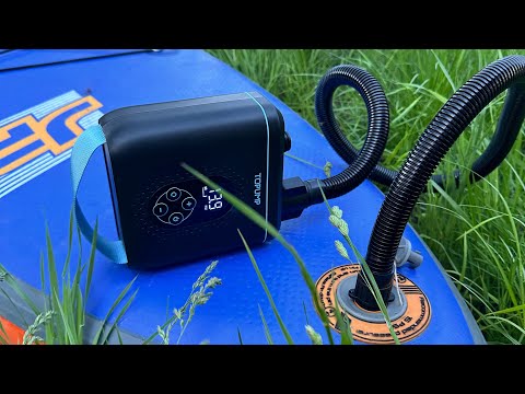Видео: Аккумуляторный насос Cycplus D11 Pro для лодок и САП досок - распаковка и первый запуск