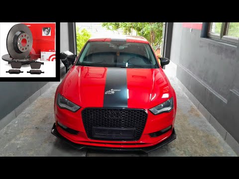 Видео: Замена передних тормозных колодок и дисков Audi A3 8V!