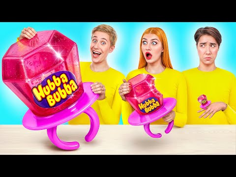 Видео: Большая, Средняя или Маленькая Тарелка Челлендж | Забавные Кухонные Лайфхаки от Super Hyper DO