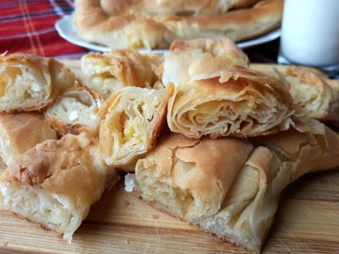 Видео: Ръчно точена баница, с подробности 😊 Тесто ручной резки