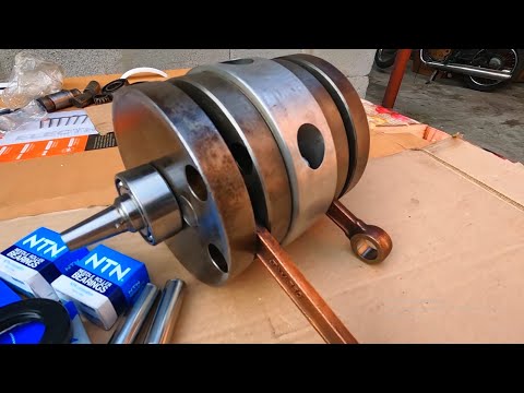 Видео: Коленвал ЯВА 638 после реставрации. JAWA 638