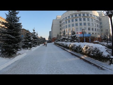 Видео: [4К] Новосибирск - Прогулка по улице Вокзальная магистраль