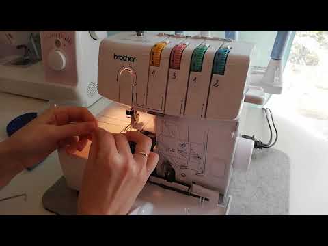Видео: Как заправить нити в оверлок с первого раза. Бразер 1034Д.