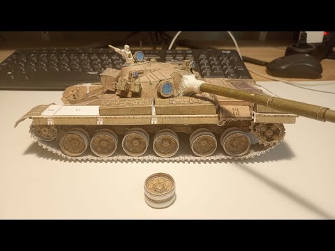 Видео: Сборка ходовой Танка Т-72 из Бумаги и Картона. | t-72 maly modelarz