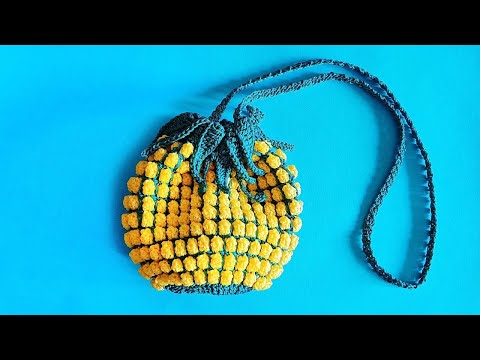 Видео: Сумочка «Ананас» крючком, легко и быстро! Handbag "Pineapple" crochet, easy and fast!