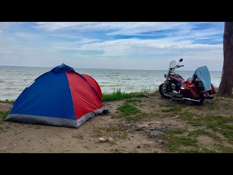 Видео: Обское море на мотоцикле Kawasaki Vulcan