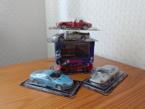 Видео: Aston Martin Vanquish, BMW Z8, Toyota GT-One, Yamaha 1/43 Масштабные модели