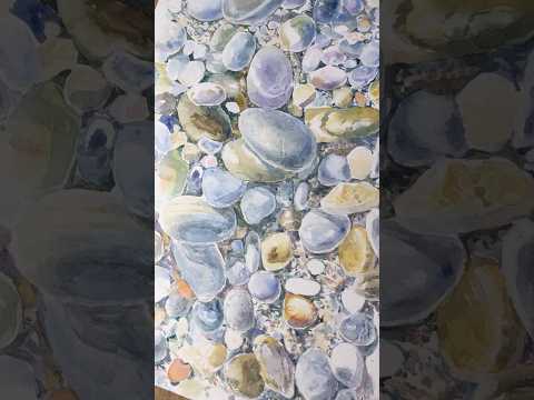 Видео: ASMR На берегу Средиземного моря 🌊 «Всего лишь стоит опустить взор» / акварель 🖌️ #акварель #камни