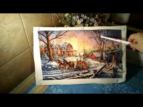 Видео: Вышивка крестом. Dimensions  Pleasures of winter  (35208 ) Финиш