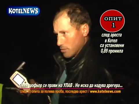 Видео: Пиян шофьор не иска да надува дрегера KOTELNEWS.com