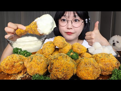 Видео: Домашний Ббуринкл чикен с соусом из йогурта🍗Mukbang ASMR