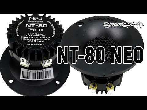 Видео: Твитер Dynamic State NT-80 NEO Series в двухполоске. Сравнение с рупорами. Отзыв о звучании