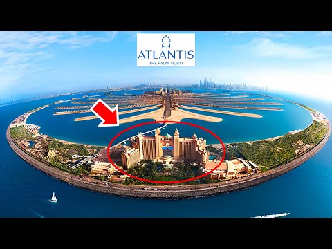 Видео: Atlantis The Palm, 5-звездочный роскошный курортный отель в Дубае , Обзор и впечатления